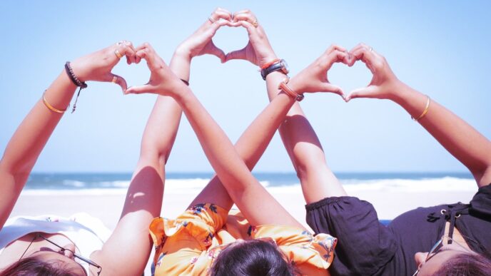 goa, baga beach, girls